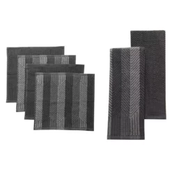 Food Network™ Striped Kitchen Towel & Dishcloth Multi-Pack