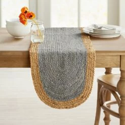 Food Network™ Two-Toned Braided Jute Table Runner - 54"