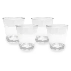 Food Network™ 4-pc. Clear Textured Acrylic Double Old-Fashioned Glass Set